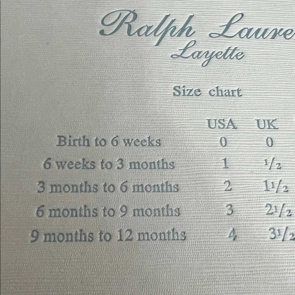 Ralph Lauren Layette Baby Crib Shoes